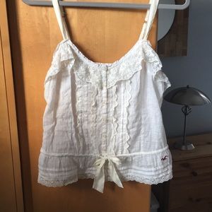 Hollister Off-White Lacey Blouse